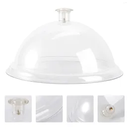 Plates Transparent Cheese Cloche Dome Dessert Display Cover Screen Protector For Party ( 8- Inch 21cm )