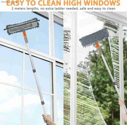 Cleaning Brushes lass Brush Window Cleanin Scraper Mop Soft Microfiber Rotary Lenthened 4-in-1 Scraper Cleanin Dust Household Clean Products L49