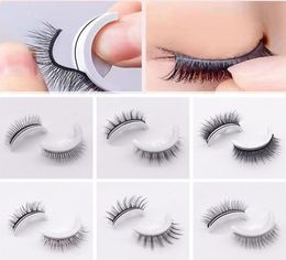 False Eyelashes 1Pair Reusable Selfadhesive 3D Mink Lashes Glue Eyelash Extension 3 Seconds To Wear No Glue Needed2443045