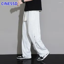 Men's Pants Casual Wide Leg Straight Neutral Loose Outdoor High-quality Sweatpants Sports Baggy Single-breasted Trousers