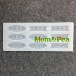 Baking Moulds Mom&Pea CX038 High Quality Happy Birthday Shaped Silicone Mold Chocolate Cake Decoration