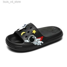 Slipper Cartoon Astronaut Children Slippers Boy Girls Casual Shoes Flat Beach Water Shoes Indoor Soft Kids Cute Flip Flops for Boy Girl T240415