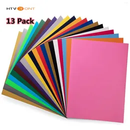 Window Stickers 13 Pack HTVRONT 12inchX10inch Multi-color PU Heat Transfer Sheets HTV Iron On For Press T-shirt Textiles Cricut