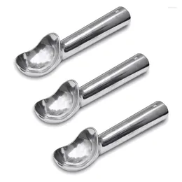 Baking Moulds Nonstick Anti-Freeze Aluminium Ice Cream Scoop 2 Oz Spoon Ball Digger 3 Pack Silver