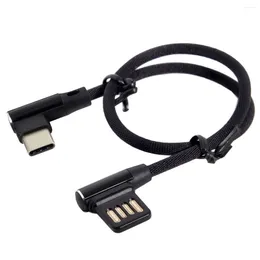 Kitchen Storage Usb-C 3.1 Type-C To Left Right Angled 90 Degree Usb 2.0 Data Cable With Sleeve For Tablet & Phone 15Cm