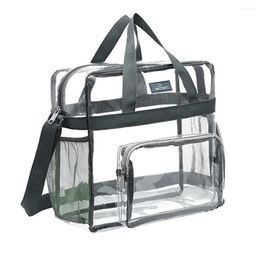 Storage Bags Women's PVC Cosmetic Bag Portable Large Capacity Waterproof Travel Wash Transparent Shoulder Pouch