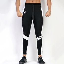 Men Joggers Sweatpants Running Sport Skinny Pants Stripes Gym Fitness Training Trousers Male Bodybuilding Sportswear Trackpants 240412