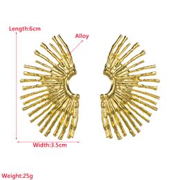 Alloy Sunflower Dings Gold Punk High Quality Earrings Stud Women Wedding Fashion Annular Luxury Elegant Ear Accessories Jewellery Wholesale Factory 2 Colours #047