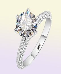 YANHUI Luxury 2Ct Moissanite Wedding Engagement Rings for Bride 100 Real 925 Sterling Silver Rings Women Fine Jewellery RX279 6174562