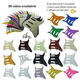 Cables KAISH USA Vintage 8 Holes ST Pickguard for Strat Guitar Pickguard with screws ST Scrach Plate Various Colours Fits for Fender