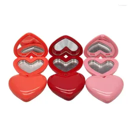 Storage Bottles DIY Makeup Container Lip Stick Packing Box Sample Test Multi-color Heart-shaped Eyeshadow Palette With Aluminium Pans 30 Pcs