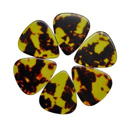 Cables Lots of 100pcs New Heavy 0.96mm Blank Guitar Picks Plectrums Celluloid Yellow Tortoise For Electric Guitar