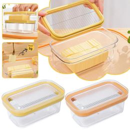 Plates Sealed Butter Box With Lid Container Kitchen Refrigerator Storage Dish Cutting Sealing Cheese Machine F6b1