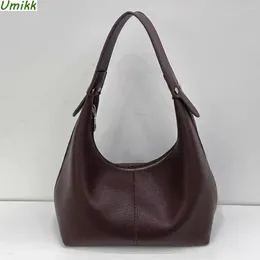 Hobo Retro PU Leather Small Shoulder Bag Women Solid Color Simple Handbags High Quality Tote Ladies Trend Armpit Underarm