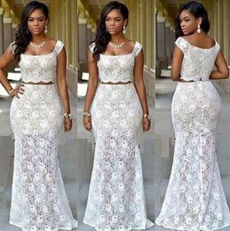 New Arrival Two Piece African Prom Dresses Bridal Outfits Dresses Evening Wear Party Gowns Dinner Reception Dress6833805