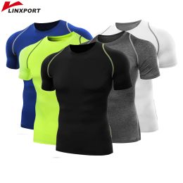 T-Shirts Fitness Shirts Male Running Tights Short Sleeved Basketball Tee Sport Thermal Underwear Bodybuilding Jerseys Quick Dry Clothes