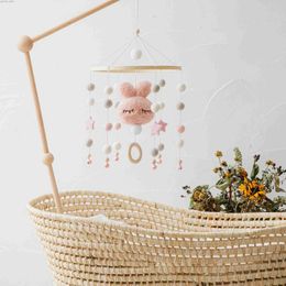 Mobiles# Hot Sale Baby Rattles Crib Mobiles Toy Bed Bell Cotton Cloud Wind Chimes Toys Kids Room Hanging Decorations for 0-12months Y240415Y240417ZL14