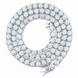 Xingyue Wholesale Men Women Hip-Hop Jewellery 5Mm Sterling Sier Gra Vvs Mossanite Moissanite Diamond Tennis Chain Necklace