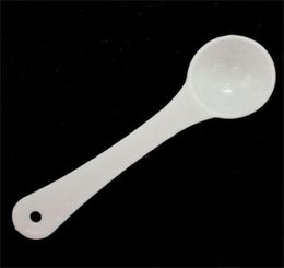 1G Professional Plastic 1 Gramme Scoops Spoons For Food Milk Washing Powder Medcine White Measuring Spoons 382 R26721462