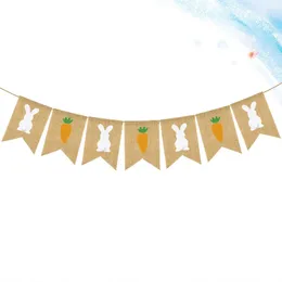 Party Decoration Linen Banner For Easter Garland Bunting Decor Flower Garlands Decorations