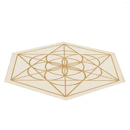 Tea Trays Wood Coasters Sacred Geometry For Coffee Table Beer Heat-resistant Reusable Drink Gift