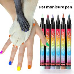 Dog Apparel Nail Polish Brush Pet Art Pen Set 12 Colours Quick Dry For Puppy Cat Diy Manicure Supplies Safe Small Pets