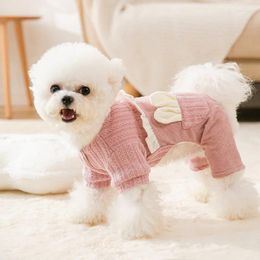 Dog Apparel Fall/Winter Clothing Pet Cat Than Bear Bomei Schnauzer Pellet Velvet Teddy Net Red Four-legged Ear Pocket Clothes