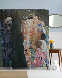 Shower Curtains Famous Artwork Decor Bathroom Gustav Klimt Art Curtain