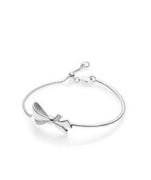 Hot gorgeous bow bracelet for inlaid CZ diamond 925 sterling silver elegant temperament ladies bracelet with original box holiday1037903
