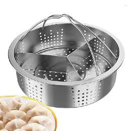 Double Boilers Folding Dish Steam Stainless Steel Food Steamer Basket Fruit Vegetable Cooker Multi-Function Steaming Tray Kitchen Tools