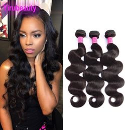 Peruvian Human Hair 3 Bundles Body Wave Virgin Hair Extensions Body Wave 3 Pieceslot Natural Colour Hair Weaves3618950