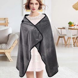 Blankets USB Warm Shawl Blanket Machine Washable Winter Heating Crystal Velvet Rechargeable Electric For Kids Adults