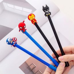 32 Pcs Creative Student Earth Hero Cartoon Neutral Pen 05mm Blackwater Student Neutral Pen School Stationery Whole 2012027550097