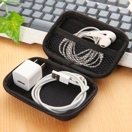 Storage Bags Headphone Case Bag With Zipper Cable Portable For Wires Organiser Coin Purse Waterproof Travel