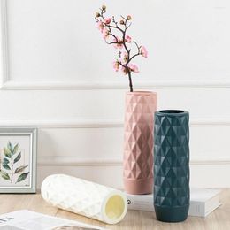 Vases Nordic Plastic Flower Vase For Flowers Pot Home Living Room Decor Ornament Bottle Arrangement Anti-Ceramic Basket