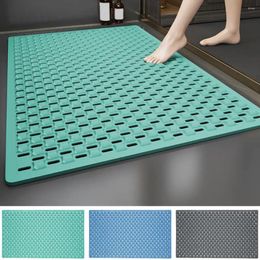 Bath Mats Bathroom Mat With Suction Cup Multiple Drainage Holes 40x70cm Comfortable Non-slip Shower Floor Pad For Accessories