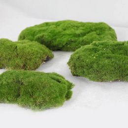 Decorative Flowers Artificial Moss Rocks Faux Green Fake Stones Small Balls Floral Ornament Garden Home Decoration