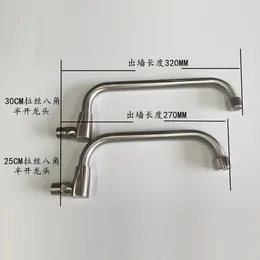 Kitchen Faucets Yuemeici 304 Wire Drawing Swing Semi-automatic Faucet El Commercial Induction Cooker Stainless Steel Accessories