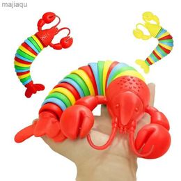 Decompression Toy 3D Articulated Stretch Lobster Stress Reliever Hand Toy Sensory Fidget Toy for Adults and Kids Pressure Relieving Desk ToyL2404