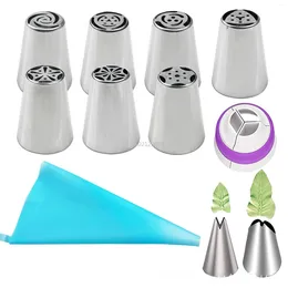 Baking Tools 7/11PCS Russian Tulip Icing Rose Pastry Nozzles Cake Decorating Piping Nozzle Cream Cupcake Tip Accessories