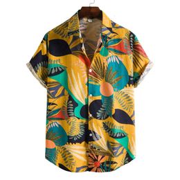 Hawaiian Mens Retro Shirts Man 3D Print Floral Camisa Short Sleeved Vacation Beach Casual Summer Classic Style Social Society 240415