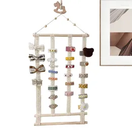 Hooks Bow Holder For Girls Bohemian Headband Display Storage Wall Hair Accessories Rack Dormitory Bedroom Apartment Kids Room