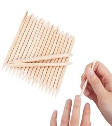 factory 100Pcs Orange Wood Nail Sticks Double Sided Multi Functional Cuticle Pusher Remover Manicure Pedicure Tools Mini Skater4601537888