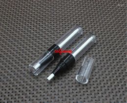 Storage Bottles 200pcs/lot 3.8ML Black Plastic Empty Nail Oil Pen Style Bottle With Brush For Polish Makeup F050704