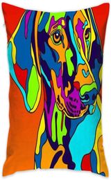 EU Multi Colour Vizsla Dog Cushions Case for Sofa Home Decorative Pillowcase Gift Ideas Zippered Pillow Covers 18 X 18 Inch 45 X 455920017