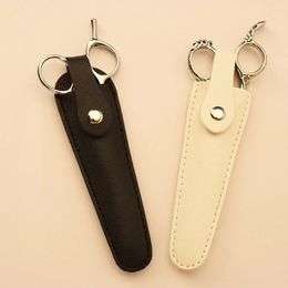 Professional Hairdresser Haircutting Scissors Leather Case PU Leather Protective Case Portable Pet Scissors Storage Bag