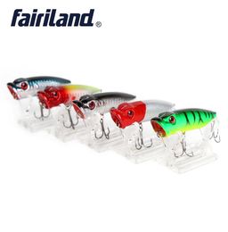 10 pcslot Popper Lure 7cm28in 11g039oz Top Water Hard Fishing Bait 5 colors Carp fishing Lure Wobbler Leurre Isca 20188909041