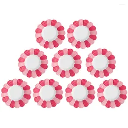Disposable Dinnerware 50pcs Flower Paper Plates Party Supplies Shaped For Home Kitchen