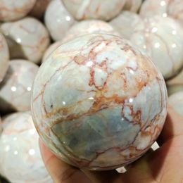 Decorative Figurines 4-6cm 1pc Natural Red Grid Quartz Balls Crystal Gemstones Sphere Meditation Reiki Healing Chakra For Home Decor
