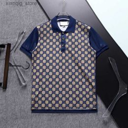 Men's Polos Designer Polo Shirts Men Luxury Polos Casual Mens T Shirt Snake Bee Letter Print Embroidery Fashion High Street Man Tee L49